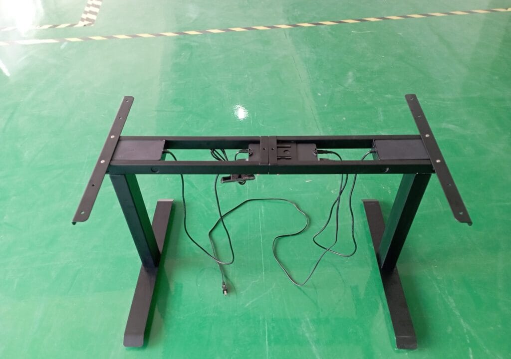 Standing desk frame assembly check during inspection of the Goodmans OEM order